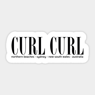 Curl Curl Beach address Sticker